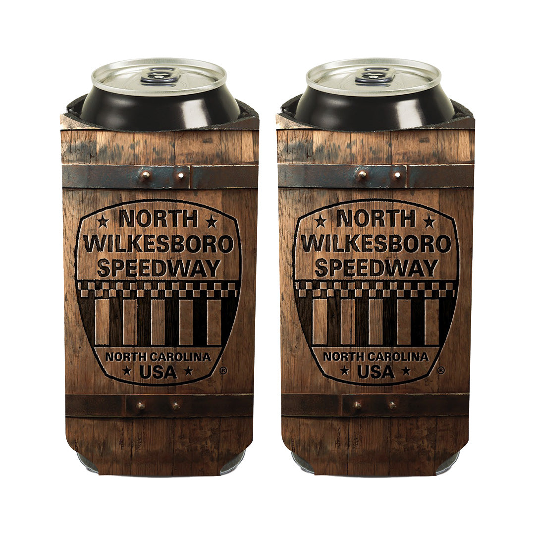 NWS Wood Barrel Slim Can Cooler