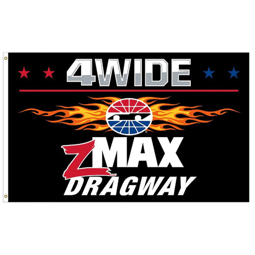 zMAX Dragway 4Wide Flames 3x5 Flag
