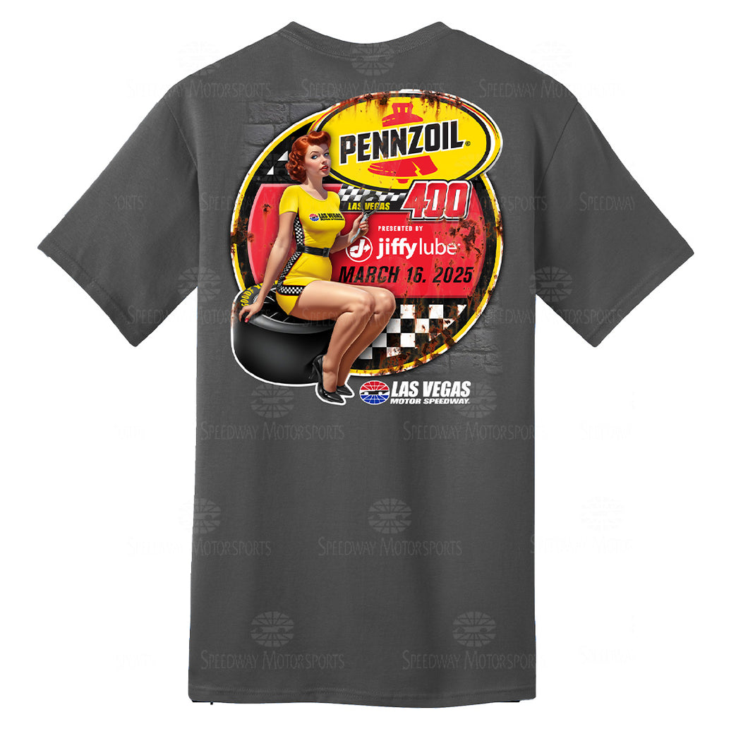 Pennzoil 400 Pinup Event Tee Charcoal