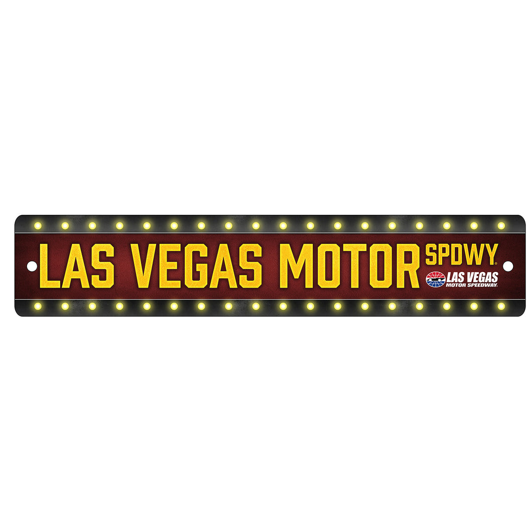 LVMS in Lights Street Sign